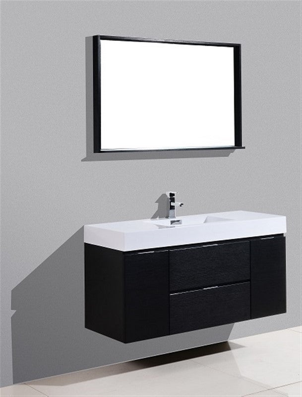 Kube Bath Bliss 48" Wall Mount Modern Bathroom Vanity - Black (BSL48-BK) view 3
