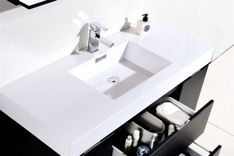 Kube Bath Bliss 48" Wall Mount Modern Bathroom Vanity - Black (BSL48-BK) view 6