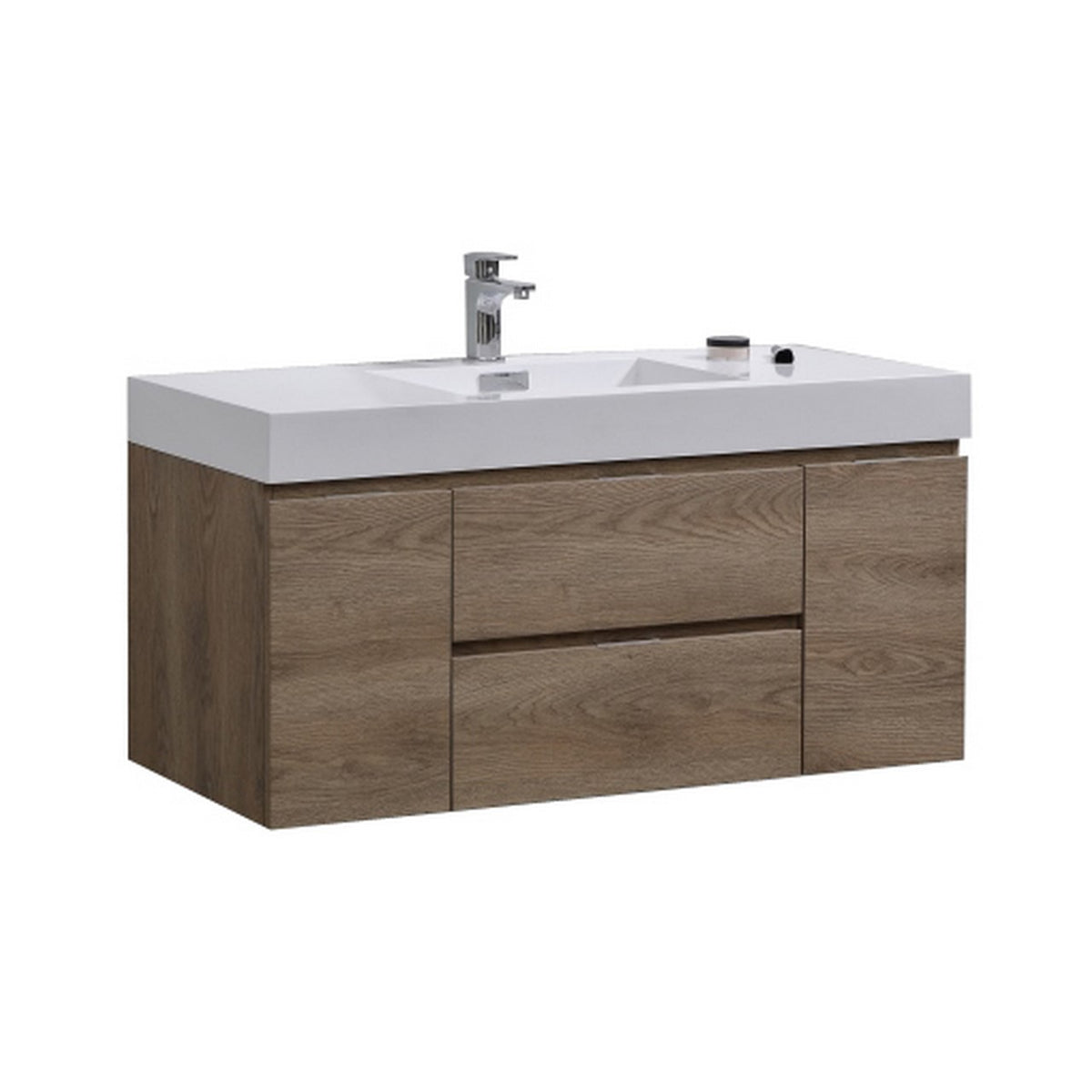 Kube Bath Bliss 48" Wall Mount Modern Bathroom Vanity - Butternut (BSL48-BTN)