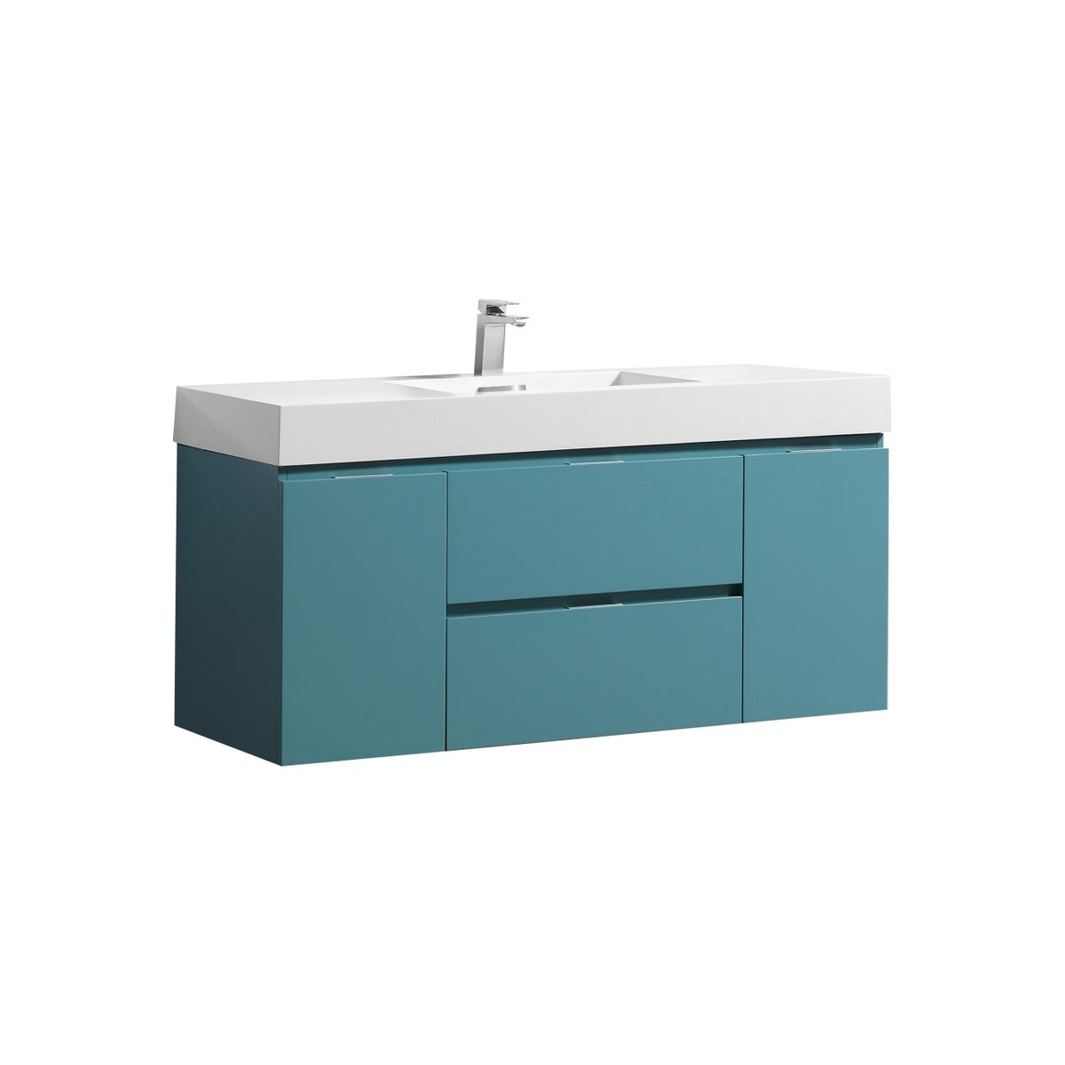 Kube Bath Bliss 48" Wall Mount Modern Bathroom Vanity - Teal Green (BSL48-TG)