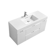 Kube Bath Bliss 48" Wall Mount Modern Bathroom Vanity - Gloss White (BSL48-GW)