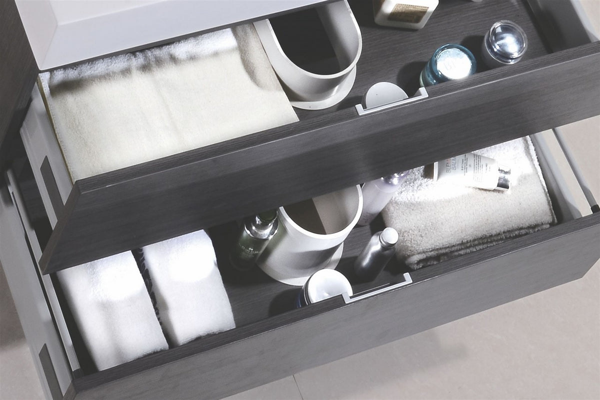 Kube Bath Bliss 80" Double Sink Wall Mount Modern Bathroom Vanity - Grey Oak (BSL80D-GO) view 7