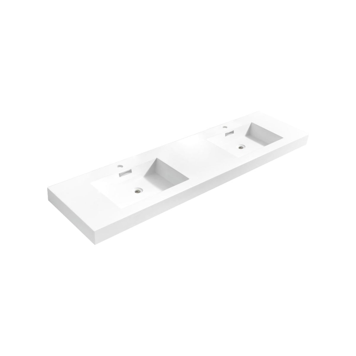 Kube Bath Bliss 80'' Double Sink for Bliss, Cisco and Hause - White (BSL80-SINK)