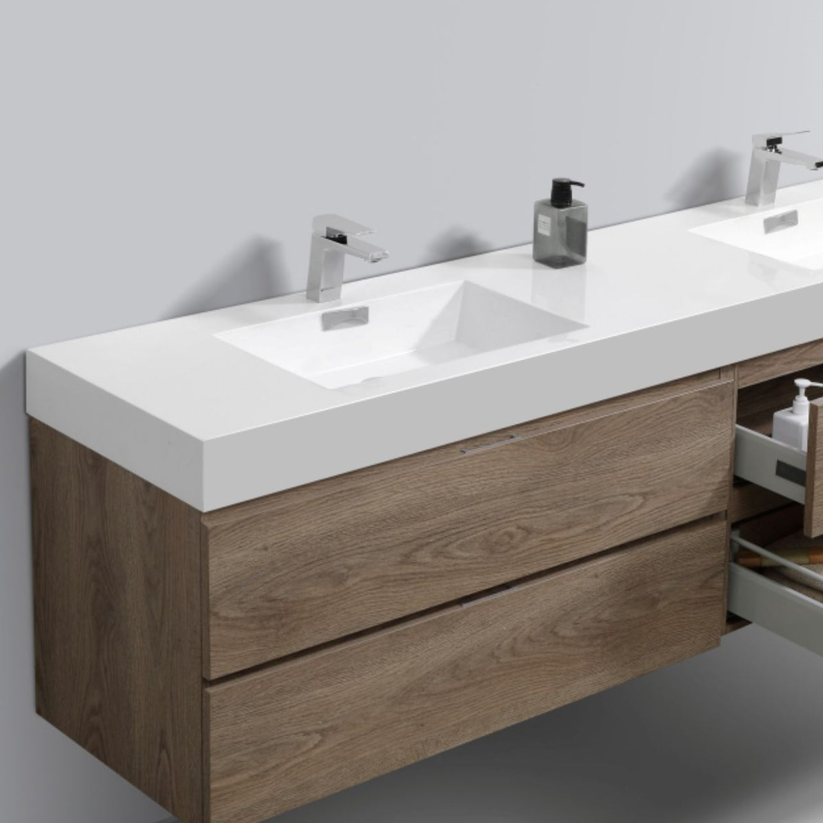 Kube Bath Bliss 80'' Double Sink for Bliss, Cisco and Hause - White (BSL80-SINK) view 2