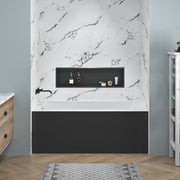 Zitta Baya I Skirt bathtub in alcove with left drain, 60" x 32'', in matte black BY16032TA0L7
