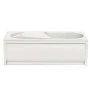 Baccarat 72 x 36 Acrylic Alcove End Drain Bathtub in White - Plumbing Market