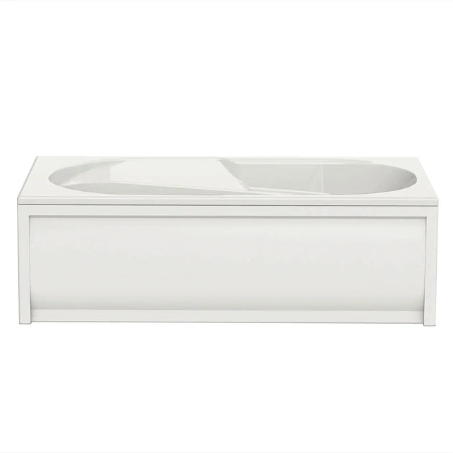 Baccarat 72 x 36 Acrylic Alcove End Drain Bathtub in White - Plumbing Market