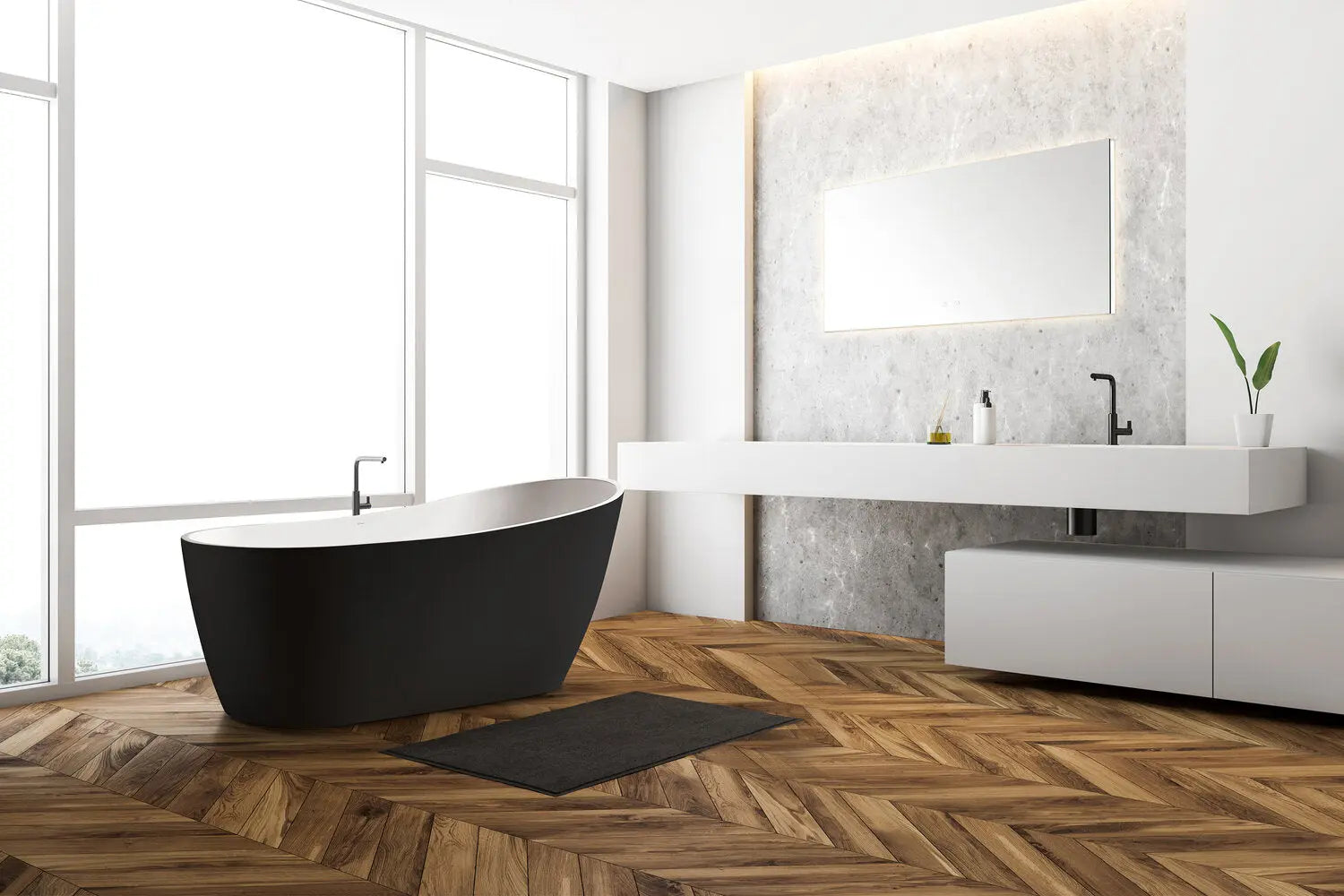 Bagno Italia Alps 59 Inch One Piece Free Standing Bathtub - Plumbing Market