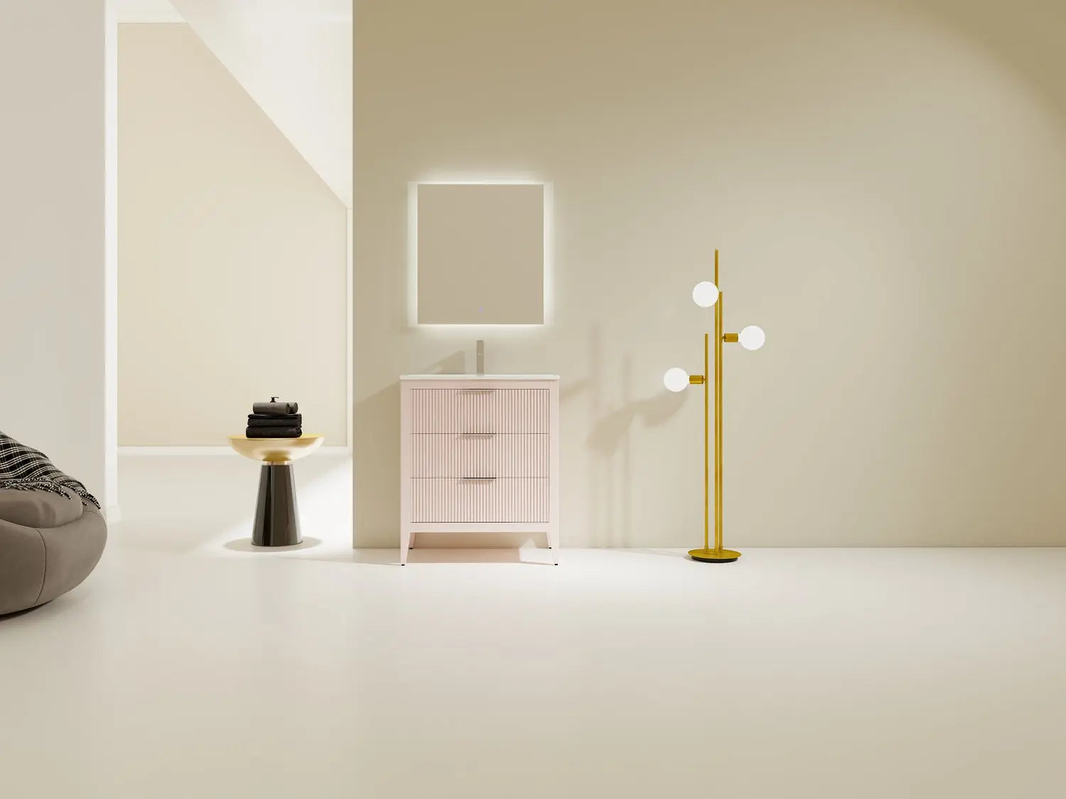 Bagno Italia Aria Free Standing Bathroom Vanity Porcelain Countertop - Plumbing Market