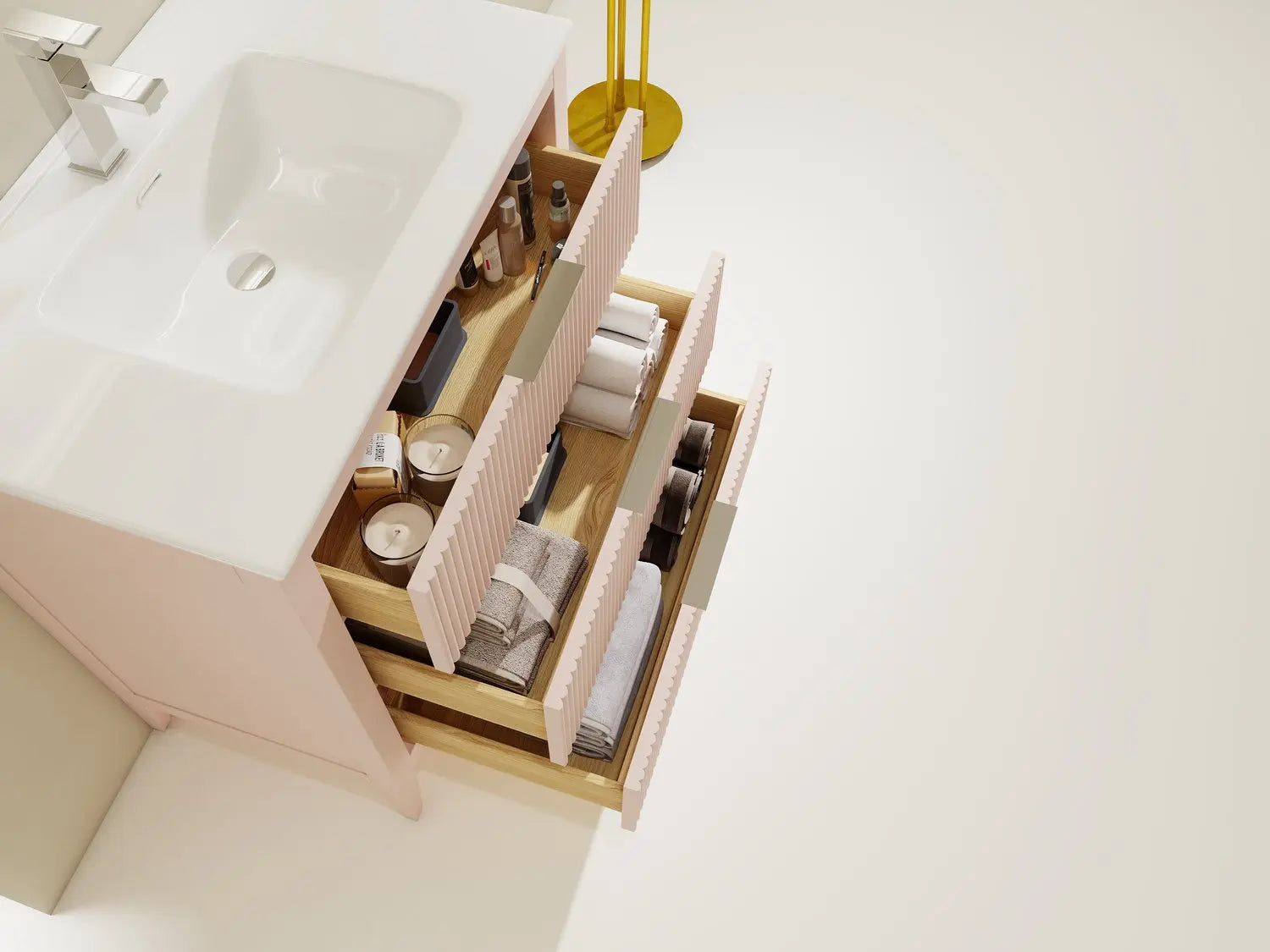 Bagno Italia Aria Free Standing Bathroom Vanity Porcelain Countertop - Plumbing Market