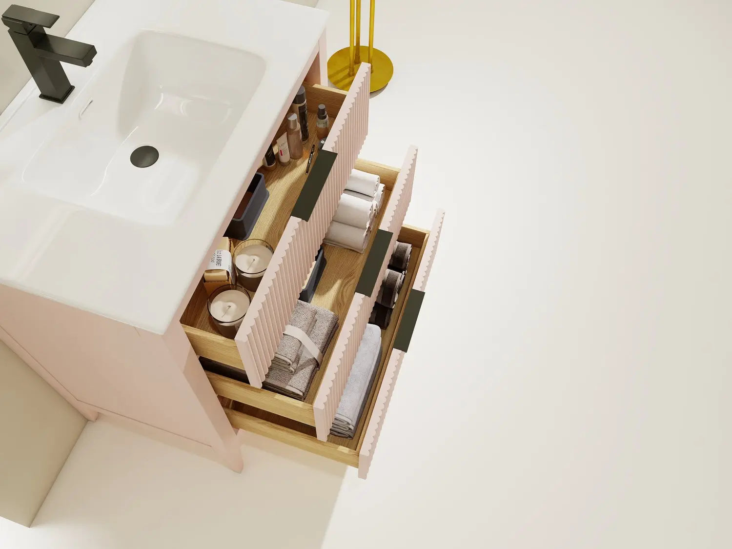 Bagno Italia Aria Free Standing Bathroom Vanity Porcelain Countertop - Plumbing Market