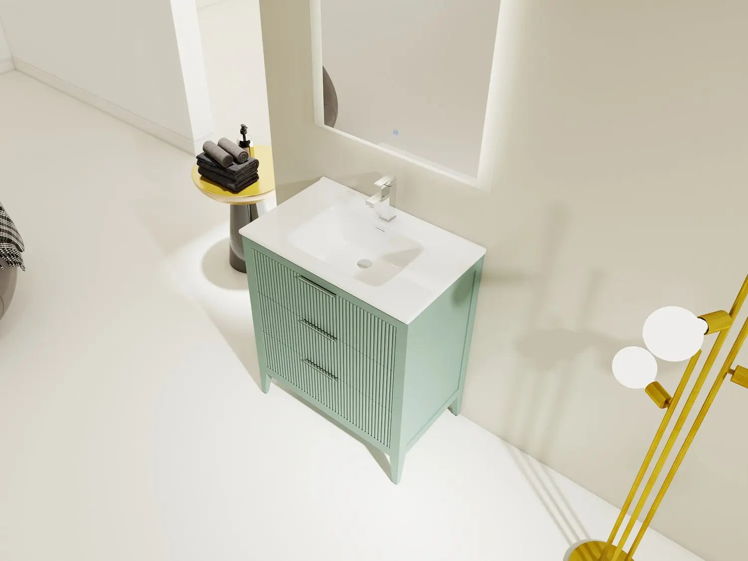 Bagno Italia Aria Free Standing Bathroom Vanity Porcelain Countertop - Plumbing Market