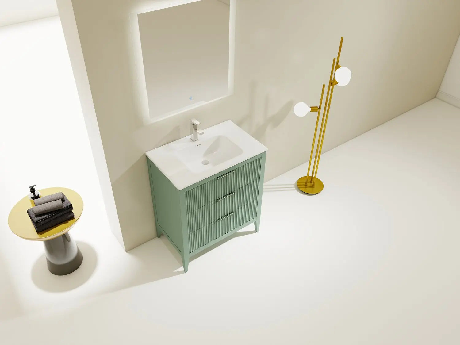 Bagno Italia Aria Free Standing Bathroom Vanity Porcelain Countertop - Plumbing Market
