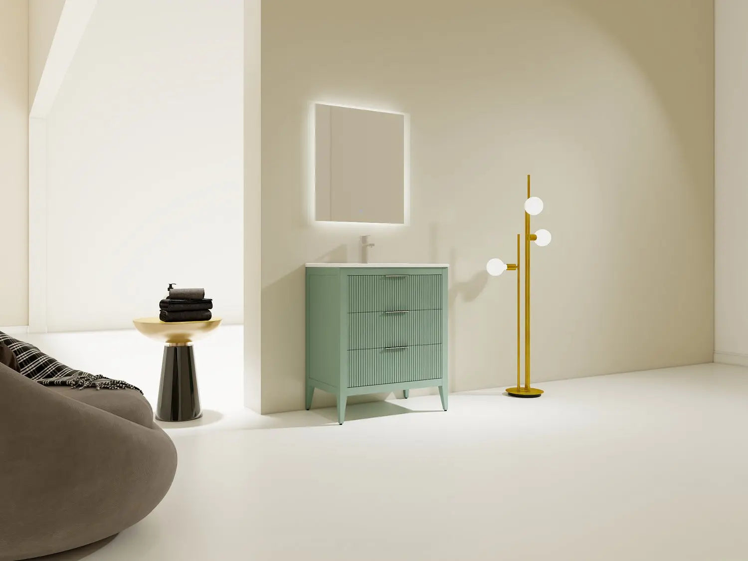 Bagno Italia Aria Free Standing Bathroom Vanity Porcelain Countertop - Plumbing Market