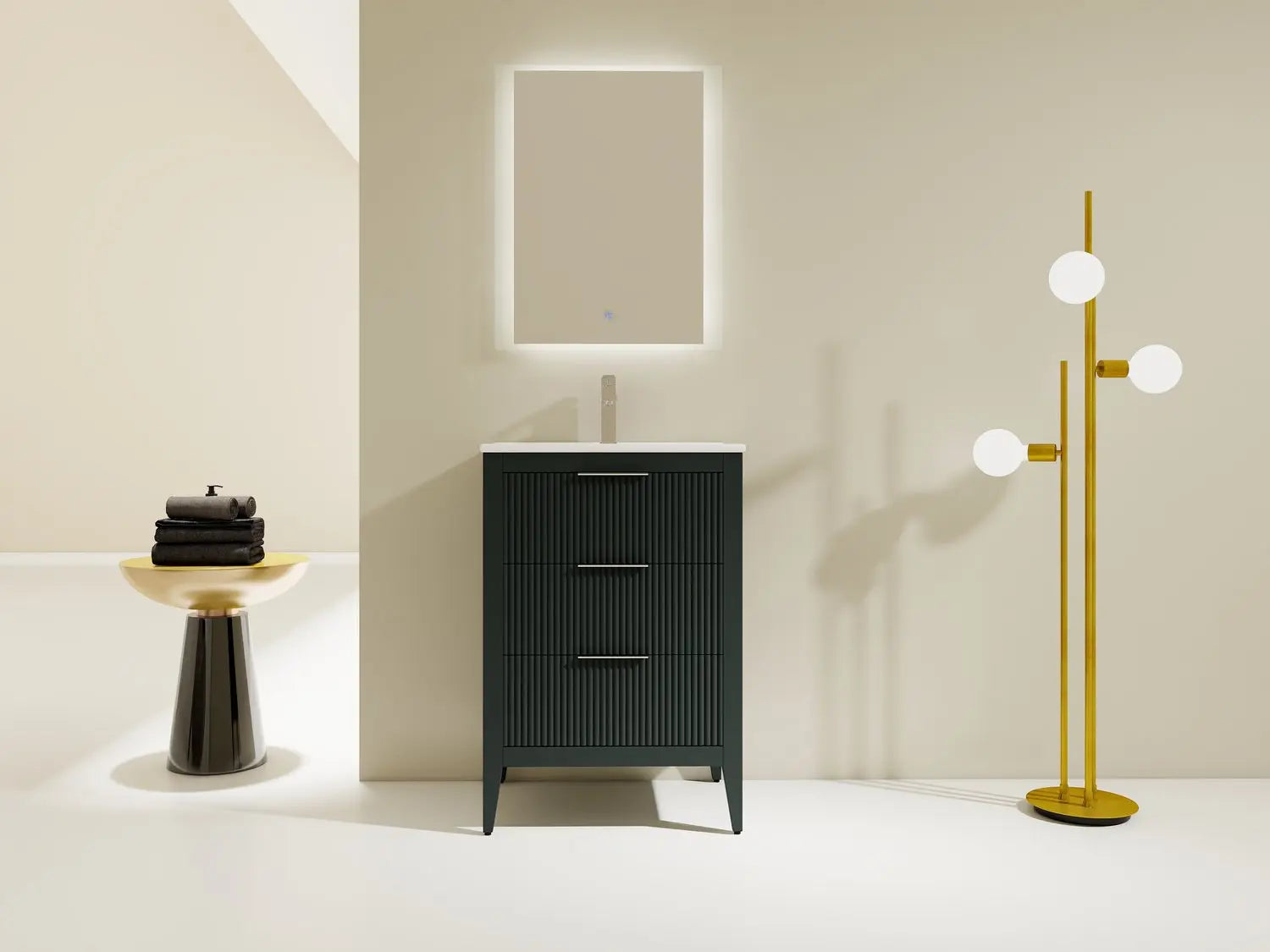 Bagno Italia Aria Free Standing Bathroom Vanity Porcelain Countertop - Plumbing Market