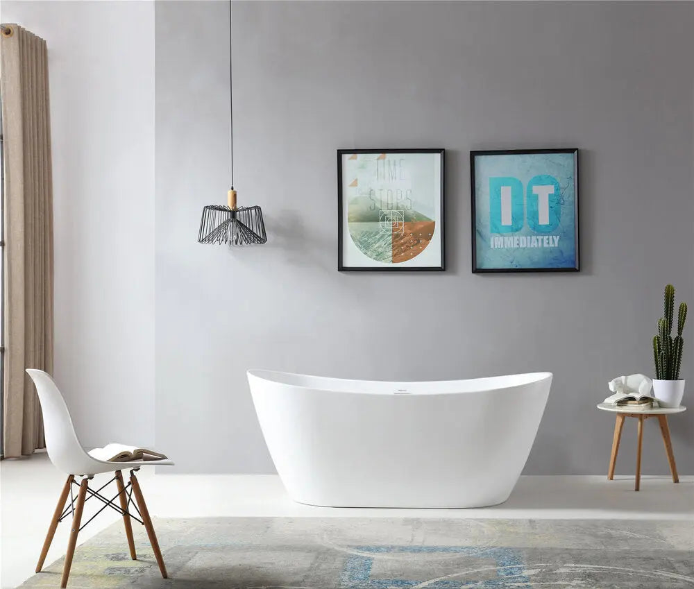 Bagno Italia Bellagio One Piece Free Standing Bathtub White - Plumbing Market
