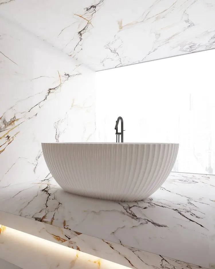 Bagno Italia Bianca One Piece Free Standing Bathtub White - Plumbing Market