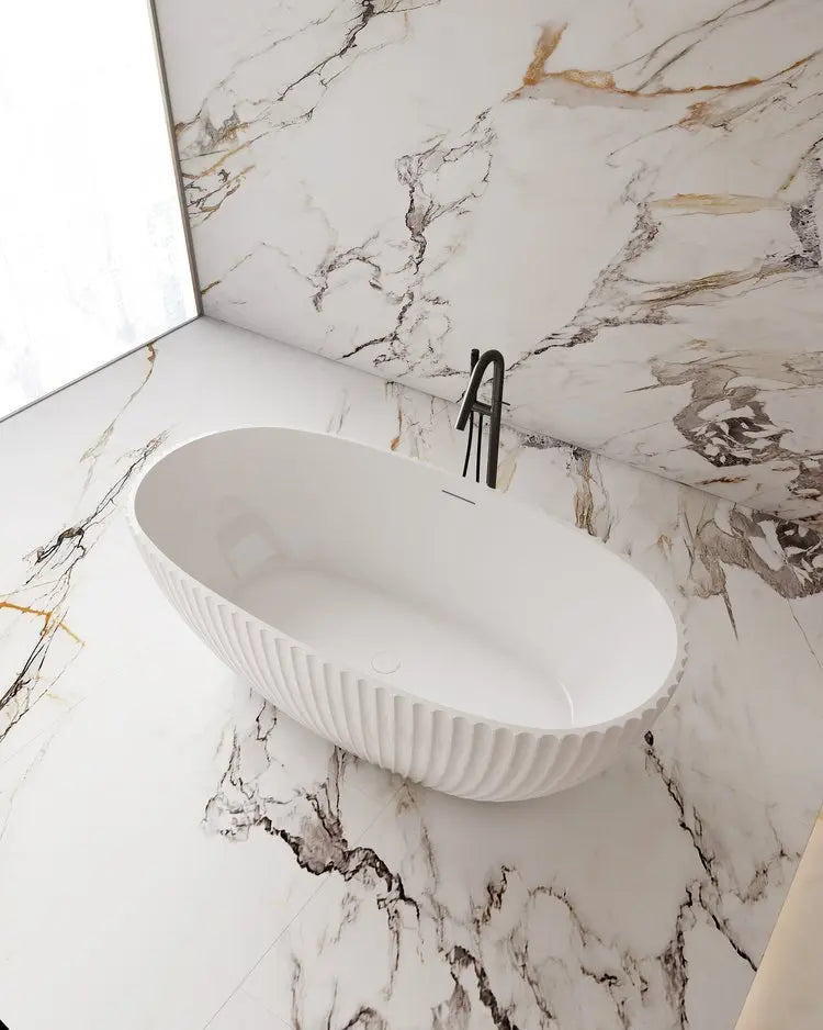 Bagno Italia Bianca One Piece Free Standing Bathtub White - Plumbing Market