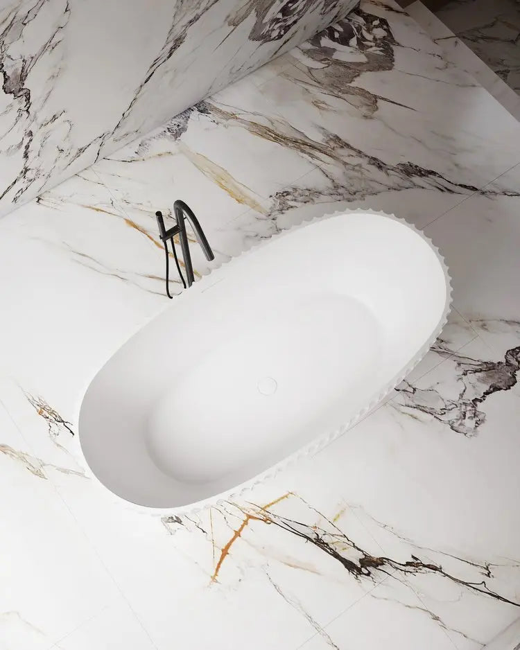 Bagno Italia Bianca One Piece Free Standing Bathtub White - Plumbing Market