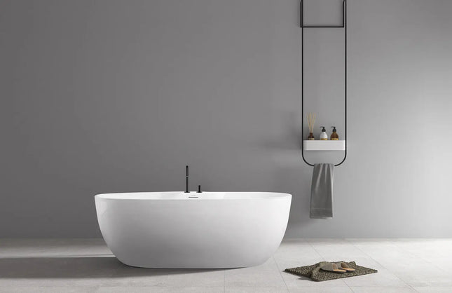 Bagno Italia Christie 67 Inch One Piece Free Standing Bathtub in White - Plumbing Market