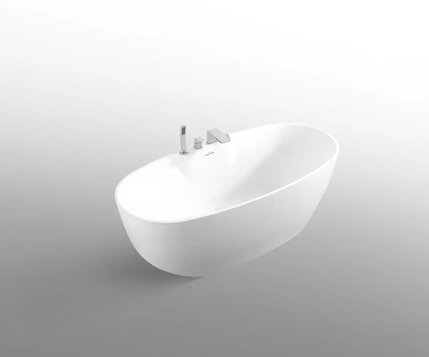 Bagno Italia Christie 67 Inch One Piece Free Standing Bathtub in White - Plumbing Market