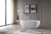 Bagno Italia Cosmo 67 Inch One Piece Free Standing Bathtub in White - Plumbing Market