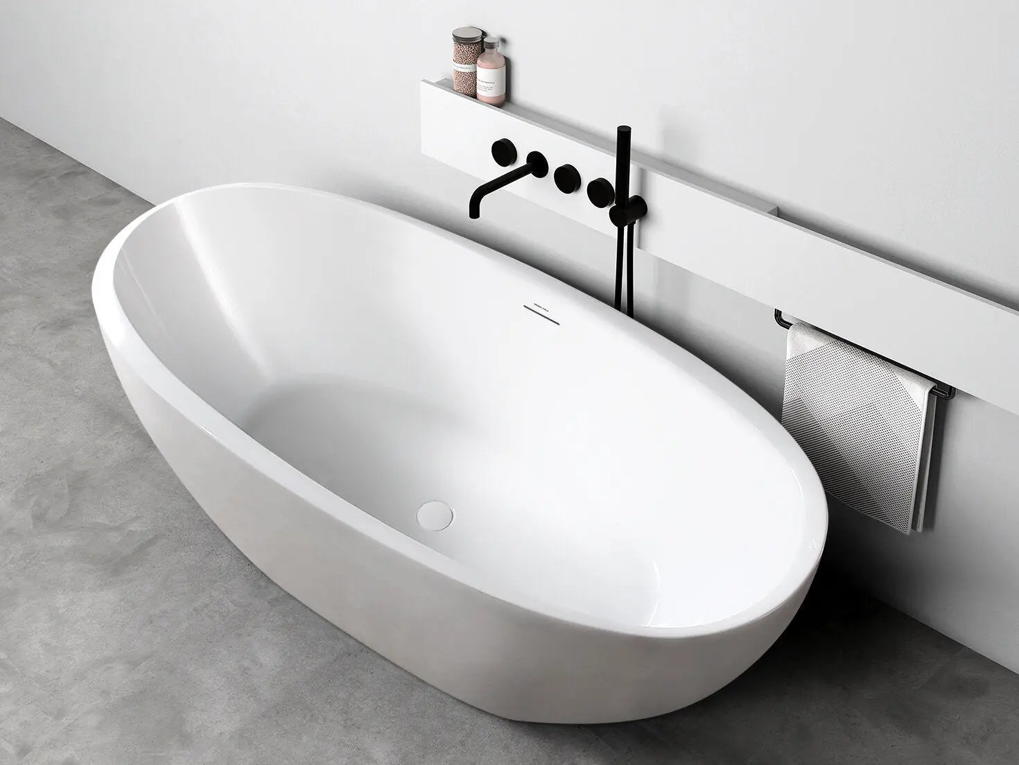 Bagno Italia Cosmo 67 Inch One Piece Free Standing Bathtub in White - Plumbing Market
