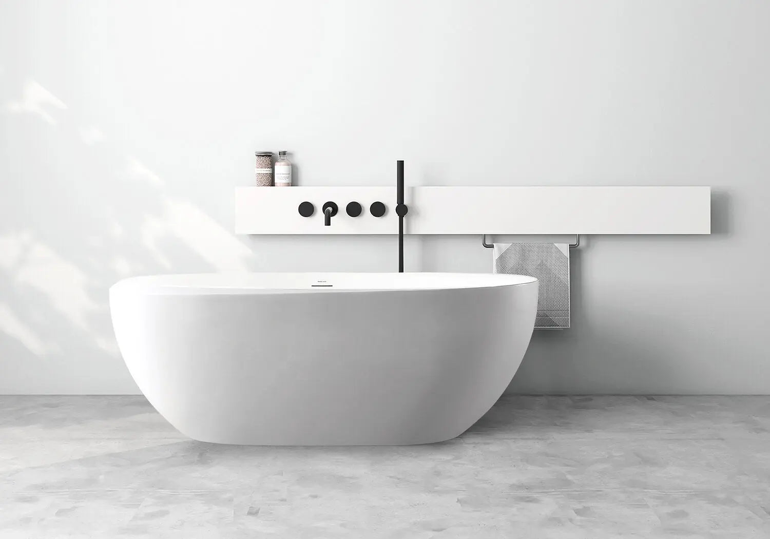 Bagno Italia Cosmo 67 Inch One Piece Free Standing Bathtub in White - Plumbing Market