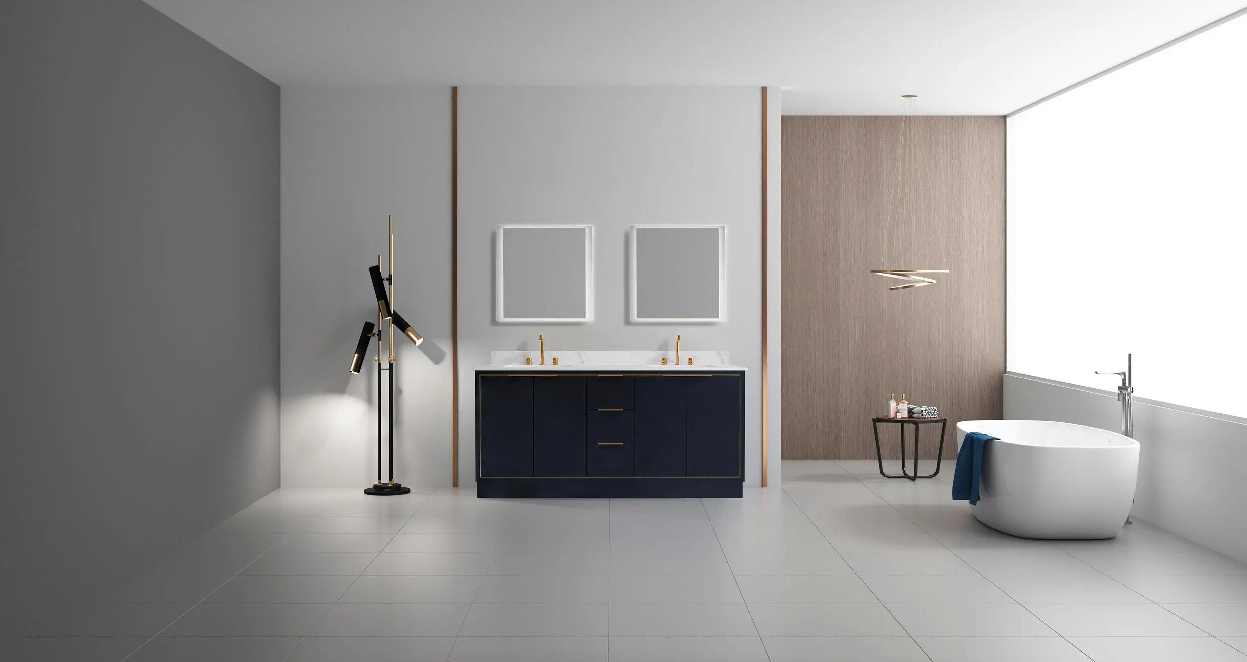 Bagno Italia Grande Free Standing Double Sink Bathroom Vanity - Plumbing Market