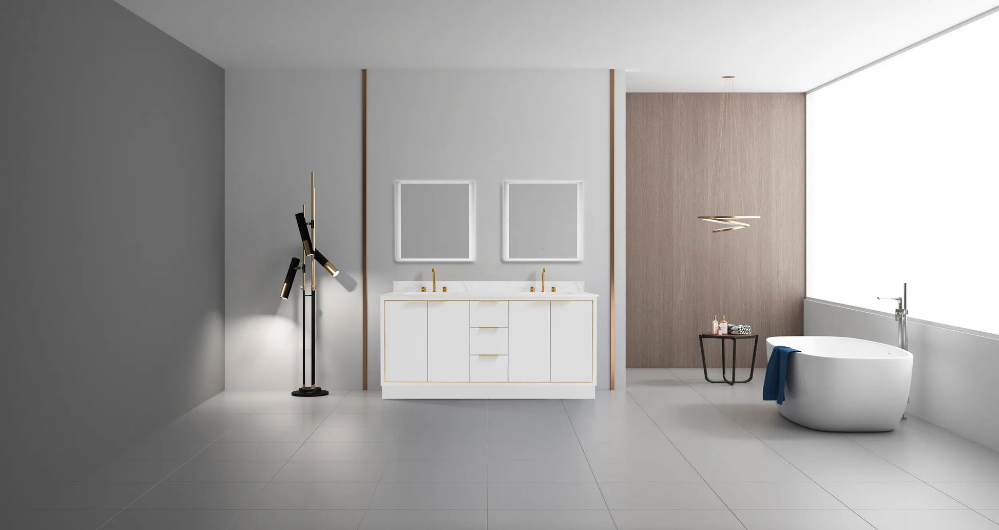 Bagno Italia Grande Free Standing Double Sink Bathroom Vanity - Plumbing Market
