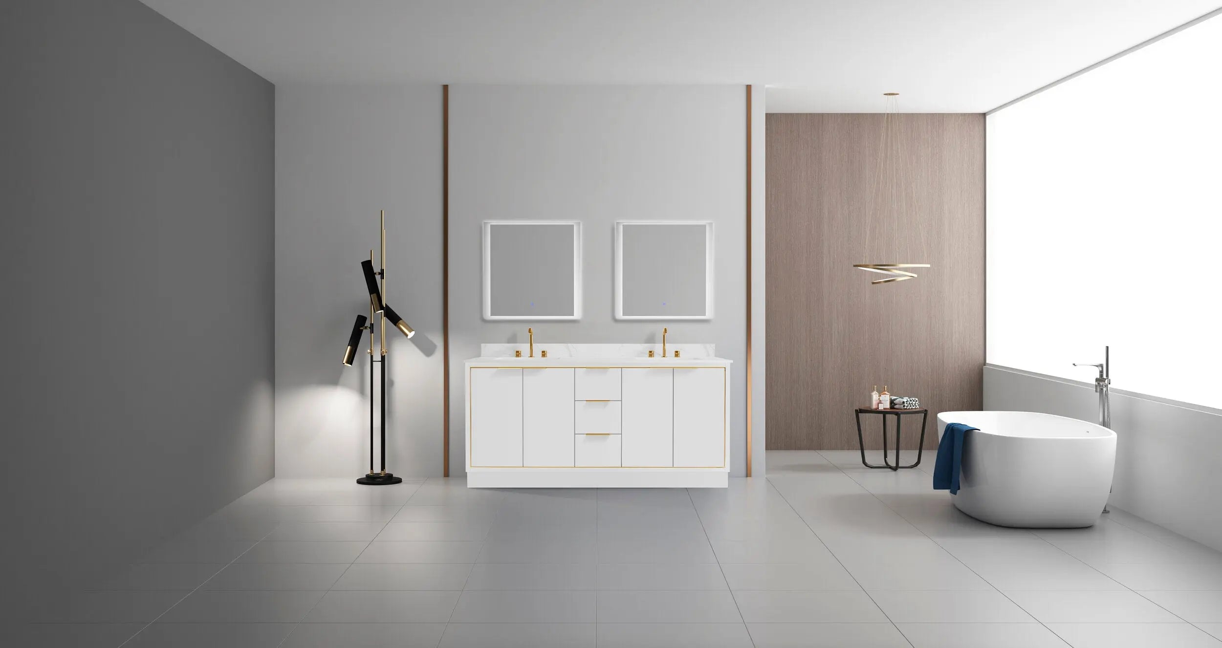 Bagno Italia Grande Free Standing Double Sink Bathroom Vanity - Plumbing Market