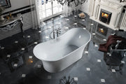 Bagno Italia Hudson 71 Inch One Piece Free Standing Bathtub in White - Plumbing Market