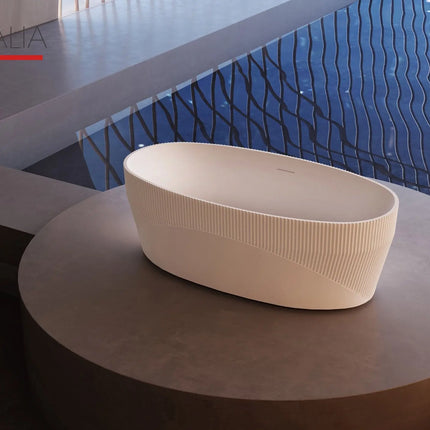 Bagno Italia Italo 67 Inch One Piece Free Standing Bathtub in White - Plumbing Market