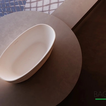 Bagno Italia Italo 67 Inch One Piece Free Standing Bathtub in White - Plumbing Market