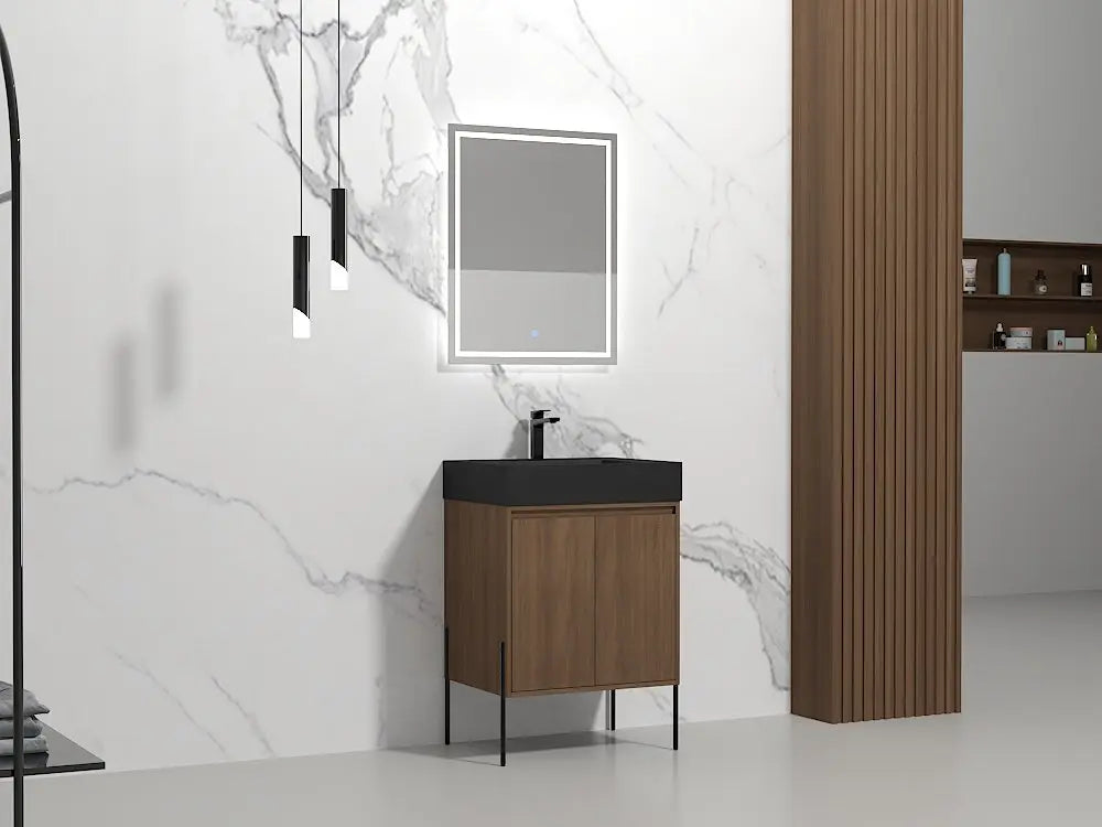 Bagno Italia Miami Free Standing Bathroom Vanity Collection Black Countertop - Plumbing Market