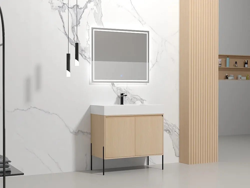 Bagno Italia Miami Free Standing Bathroom Vanity Collection White Countertop - Plumbing Market