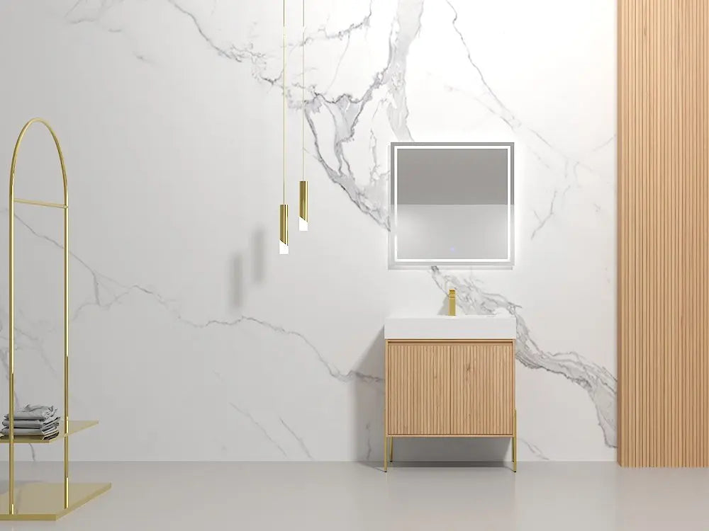Bagno Italia Miami Free Standing Bathroom Vanity Collection White Countertop - Plumbing Market