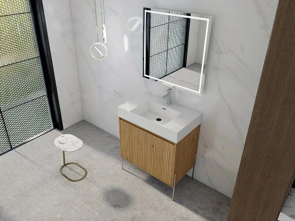 Bagno Italia Miami Free Standing Bathroom Vanity Collection White Countertop - Plumbing Market