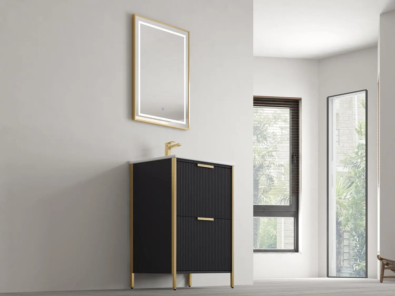 Bagno Italia Milano Free Standing Bathroom Vanity With Porcelain Top - Plumbing Market