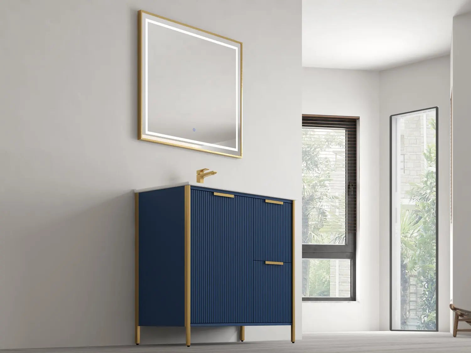 Bagno Italia Milano Free Standing Bathroom Vanity With Porcelain Top - Plumbing Market