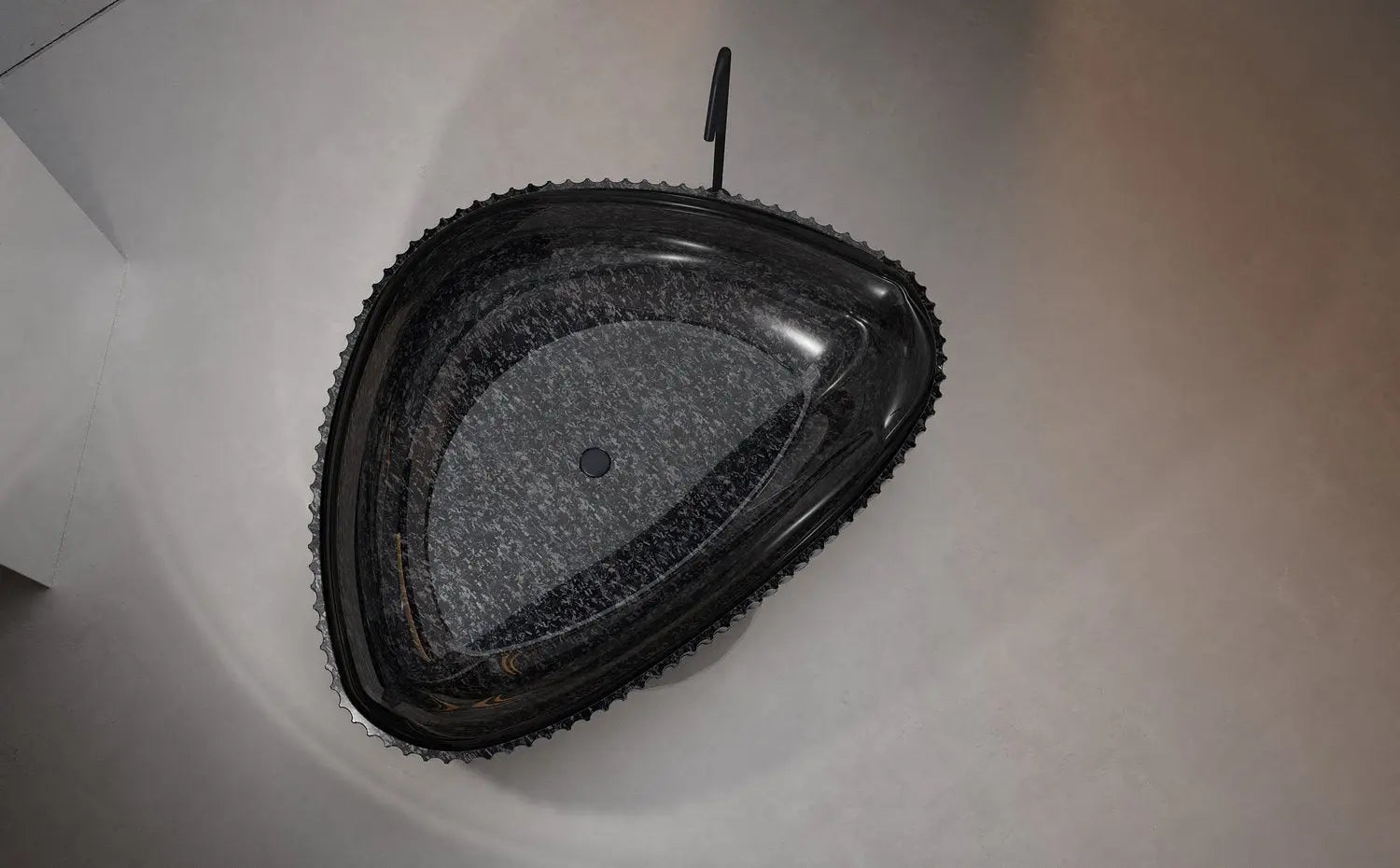 Bagno Italia Moderno 72 Inch Solid Surface Carbon Fiber Free Standing Bathtub - Plumbing Market