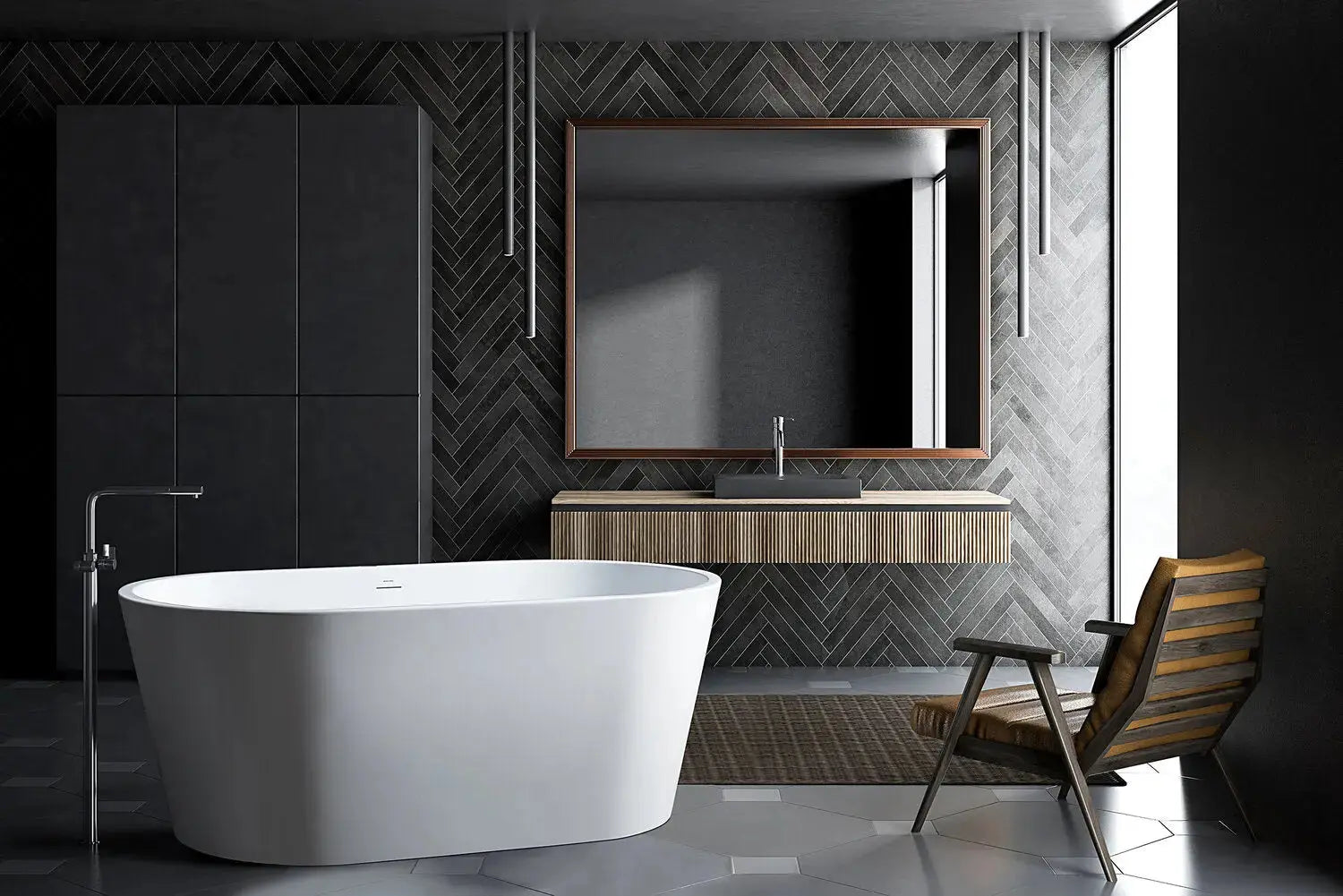 Bagno Italia Monaco One Piece Free Standing Bathtub - Plumbing Market