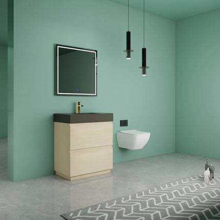 Bagno Italia Orlando Free Standing Bathroom Vanity Black Counter Top - Plumbing Market