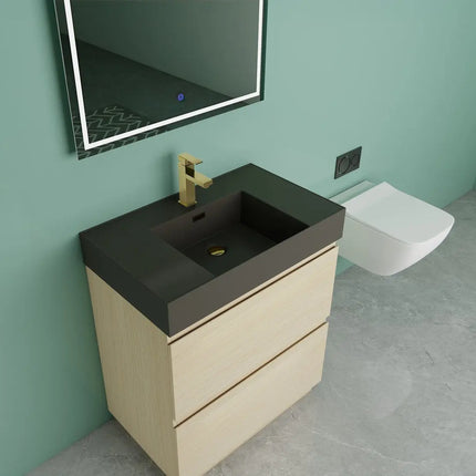 Bagno Italia Orlando Free Standing Bathroom Vanity Black Counter Top - Plumbing Market