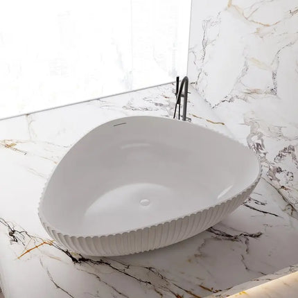 Bagno Italia Palazzo 71 Inch One Piece Free Standing Bathtub in White - Plumbing Market