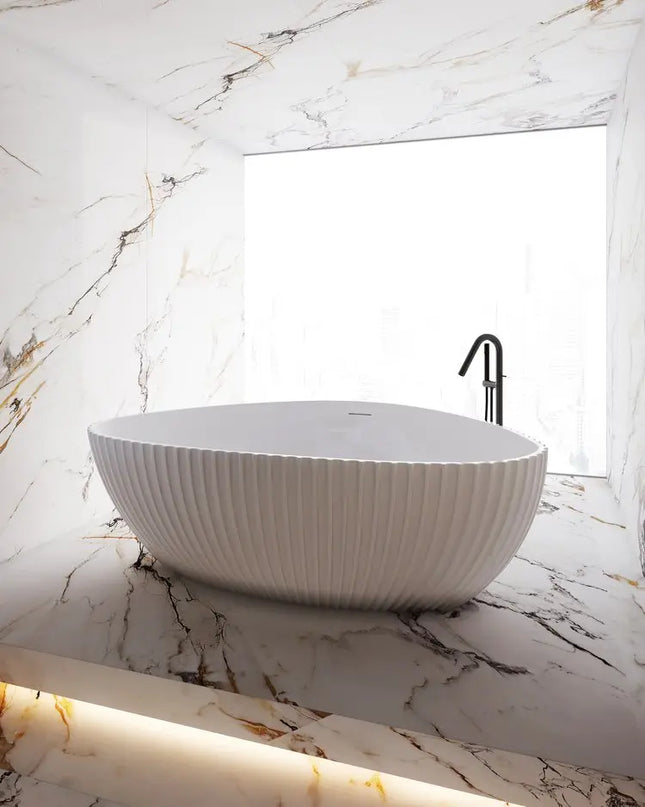 Bagno Italia Palazzo 71 Inch One Piece Free Standing Bathtub in White - Plumbing Market