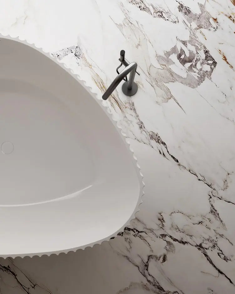 Bagno Italia Palazzo 71 Inch One Piece Free Standing Bathtub in White - Plumbing Market