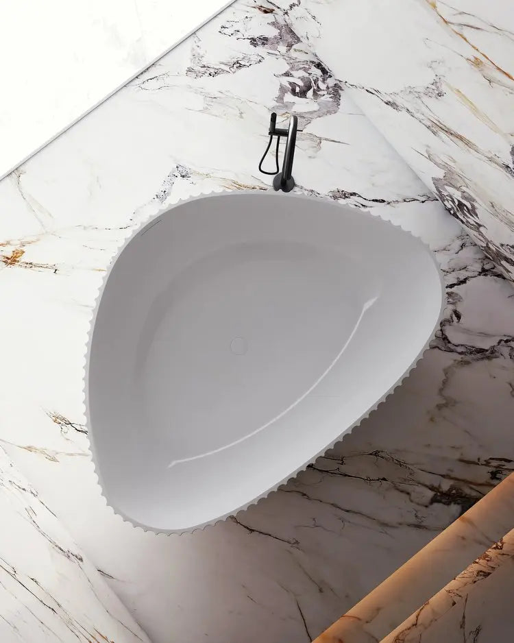 Bagno Italia Palazzo 71 Inch One Piece Free Standing Bathtub in White - Plumbing Market