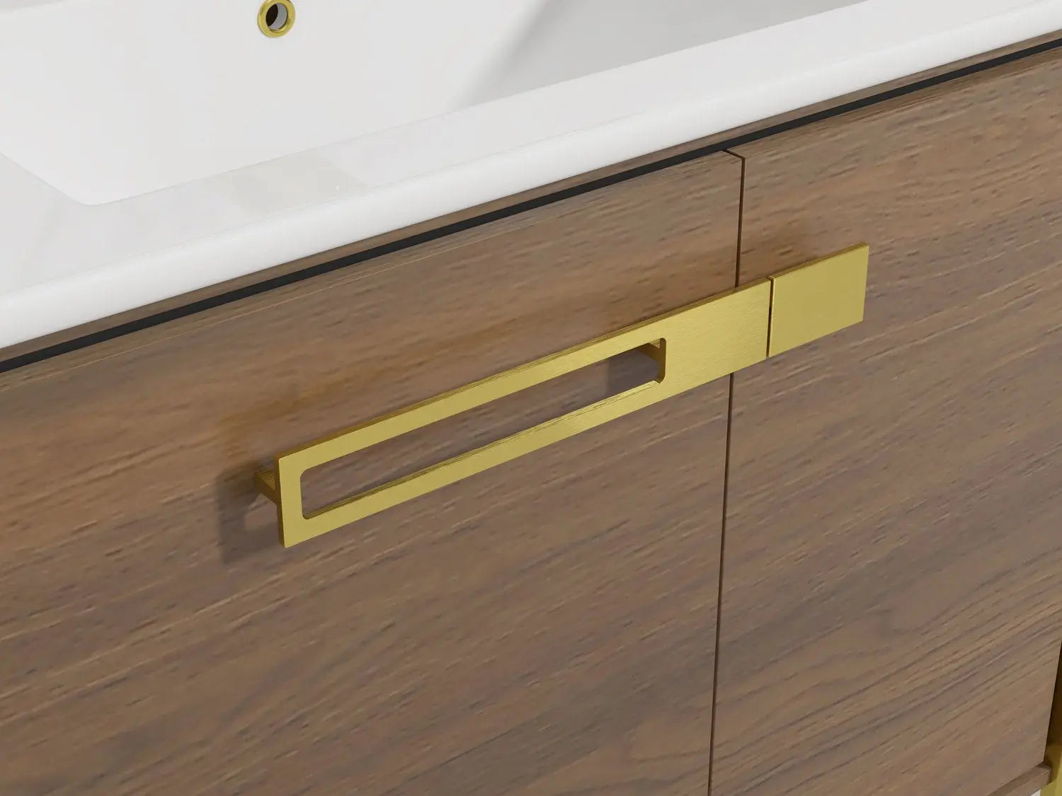 Bagno Italia Petra Free Standing Bathroom Vanity European Walnut - Plumbing Market