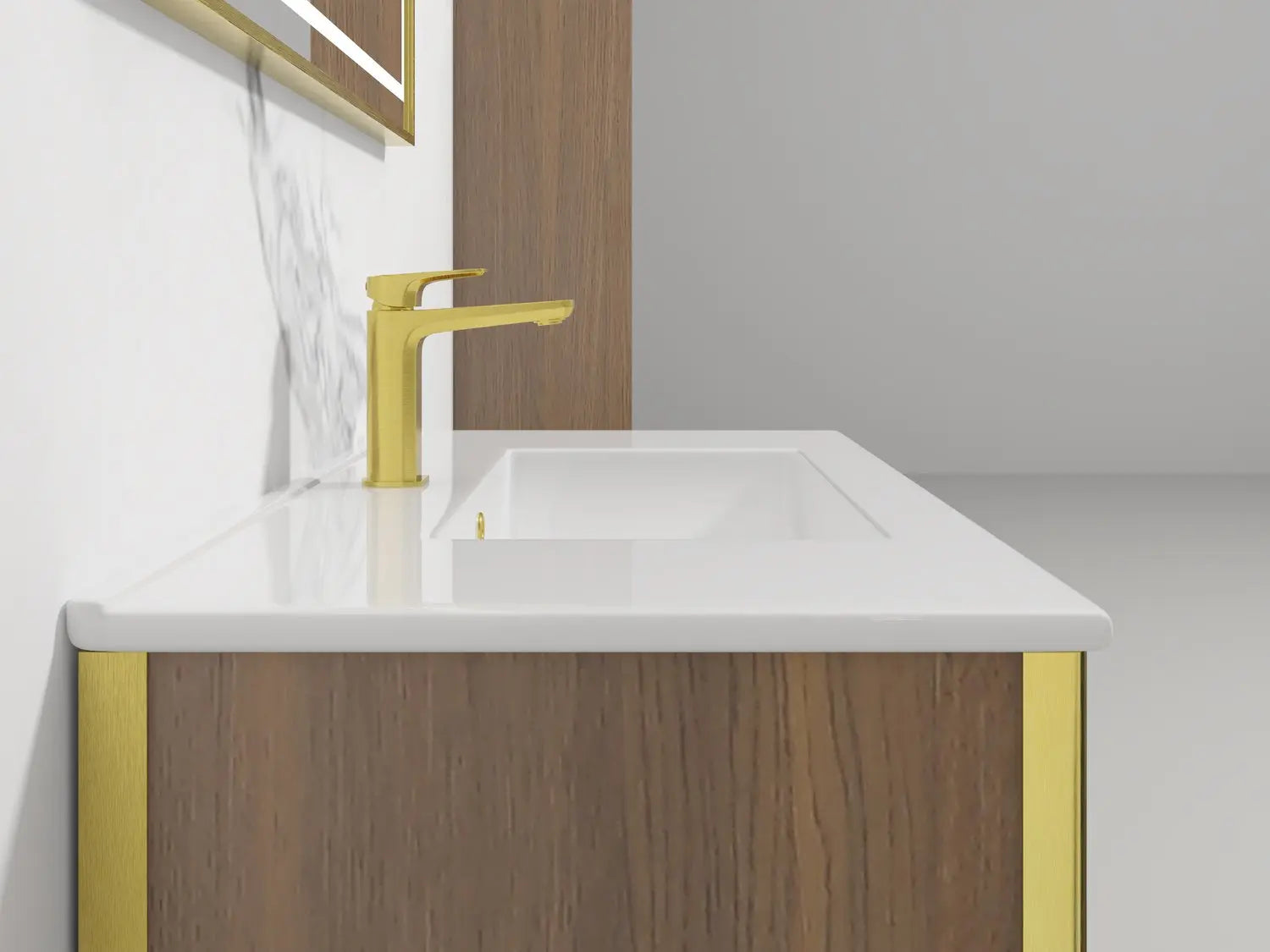 Bagno Italia Petra Free Standing Bathroom Vanity European Walnut - Plumbing Market